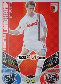 Cromo Sebastian Langkamp - German Football Bundesliga 2011-2012. Match Attax - Topps