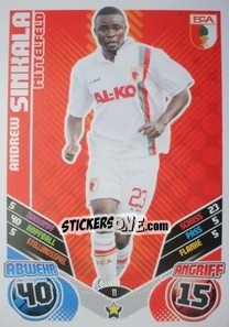 Sticker Andrew Sinkala - German Football Bundesliga 2011-2012. Match Attax - Topps