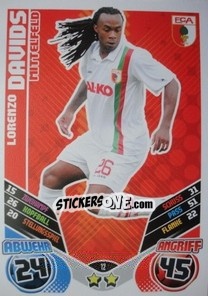 Sticker Lorenzo Davids - German Football Bundesliga 2011-2012. Match Attax - Topps
