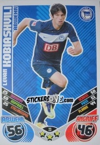 Sticker Levan Kobiashvili - German Football Bundesliga 2011-2012. Match Attax n. 23 - Topps