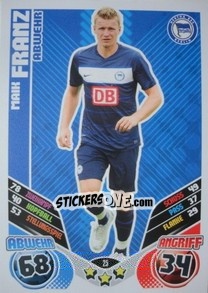 Sticker Maik Franz - German Football Bundesliga 2011-2012. Match Attax - Topps