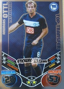 Cromo Andreas Ottl - German Football Bundesliga 2011-2012. Match Attax - Topps