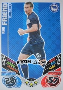 Figurina Rob Friend - German Football Bundesliga 2011-2012. Match Attax - Topps