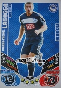 Sticker Pierre-Michel Lasogga - German Football Bundesliga 2011-2012. Match Attax n. 35 - Topps