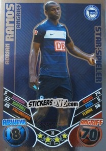 Sticker Adrian Ramos - German Football Bundesliga 2011-2012. Match Attax n. 36 - Topps