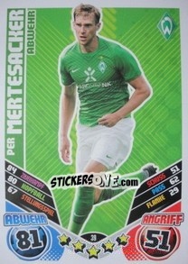 Sticker Per Mertesacker - German Football Bundesliga 2011-2012. Match Attax - Topps