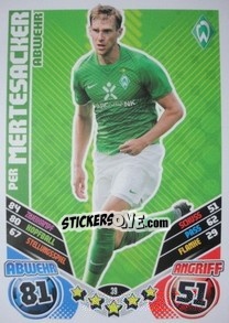 Sticker Per Mertesacker - German Football Bundesliga 2011-2012. Match Attax n. 39 - Topps