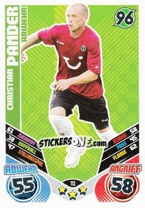 Sticker Christian Pander - German Football Bundesliga 2011-2012. Match Attax - Topps