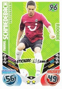 Cromo Manuel Schmiedebach - German Football Bundesliga 2011-2012. Match Attax - Topps