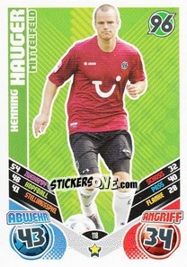 Sticker Henning Hauger - German Football Bundesliga 2011-2012. Match Attax - Topps