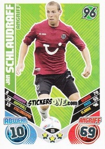 Sticker Jan Schlaudraff - German Football Bundesliga 2011-2012. Match Attax - Topps