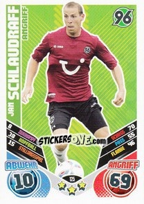 Cromo Jan Schlaudraff - German Football Bundesliga 2011-2012. Match Attax - Topps