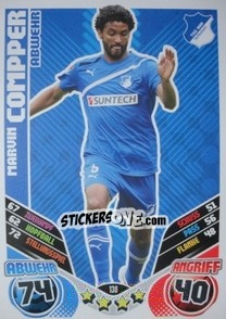 Sticker Marvin Compper - German Football Bundesliga 2011-2012. Match Attax n. 130 - Topps
