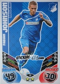 Sticker Fabian Johnson - German Football Bundesliga 2011-2012. Match Attax - Topps