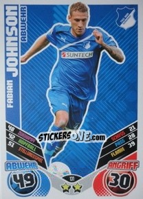Sticker Fabian Johnson - German Football Bundesliga 2011-2012. Match Attax n. 131 - Topps