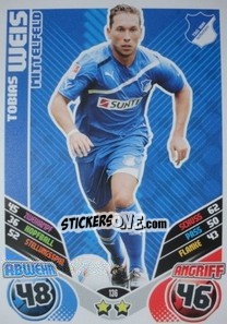 Sticker Tobias Weis - German Football Bundesliga 2011-2012. Match Attax n. 136 - Topps