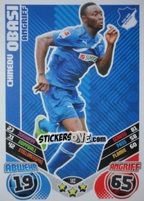 Sticker Chinedu Obasi - German Football Bundesliga 2011-2012. Match Attax n. 142 - Topps