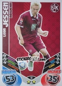 Sticker Leon Jessen - German Football Bundesliga 2011-2012. Match Attax - Topps