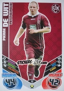 Sticker Pierre De Wit - German Football Bundesliga 2011-2012. Match Attax - Topps