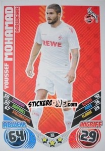 Sticker Youssef Mohamad - German Football Bundesliga 2011-2012. Match Attax n. 166 - Topps