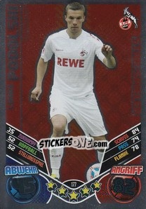 Sticker Lukas Podolski - German Football Bundesliga 2011-2012. Match Attax - Topps