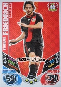 Cromo Manuel Friedrich - German Football Bundesliga 2011-2012. Match Attax - Topps