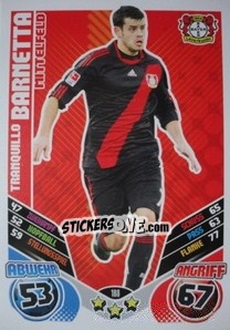 Sticker Tranquillo Barnetta - German Football Bundesliga 2011-2012. Match Attax n. 188 - Topps