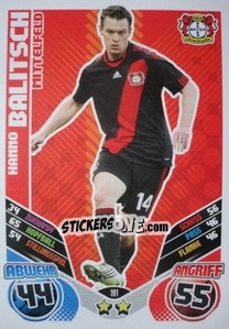 Sticker Hanno Balitsch - German Football Bundesliga 2011-2012. Match Attax - Topps