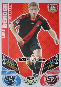 Cromo Lars Bender - German Football Bundesliga 2011-2012. Match Attax - Topps