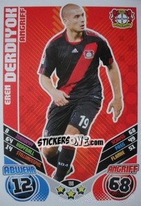 Sticker Eren Derdiyok - German Football Bundesliga 2011-2012. Match Attax n. 198 - Topps