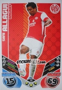 Sticker Sami Allagui - German Football Bundesliga 2011-2012. Match Attax n. 213 - Topps