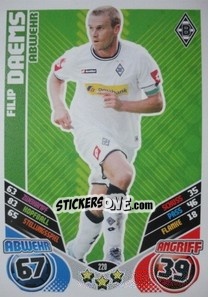 Figurina Filip Daems - German Football Bundesliga 2011-2012. Match Attax - Topps