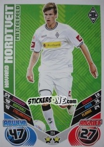 Sticker Havard Nordtveit - German Football Bundesliga 2011-2012. Match Attax - Topps