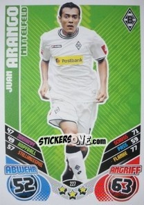 Figurina Juan Arango - German Football Bundesliga 2011-2012. Match Attax - Topps