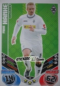 Cromo Mike Hanke - German Football Bundesliga 2011-2012. Match Attax - Topps