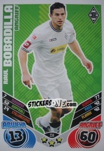 Sticker Raul Bobadilla - German Football Bundesliga 2011-2012. Match Attax - Topps