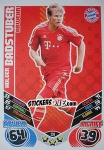 Cromo Holger Badstuber - German Football Bundesliga 2011-2012. Match Attax - Topps