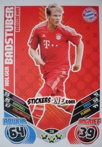Sticker Holger Badstuber - German Football Bundesliga 2011-2012. Match Attax n. 239 - Topps