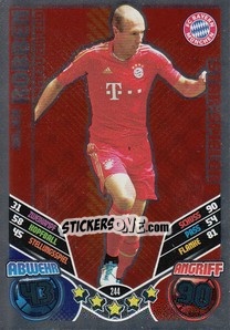 Sticker Arjen Robben - German Football Bundesliga 2011-2012. Match Attax n. 244 - Topps