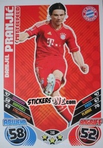 Sticker Danijel Pranjic - German Football Bundesliga 2011-2012. Match Attax n. 246 - Topps