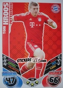 Sticker Toni Kroos - German Football Bundesliga 2011-2012. Match Attax n. 248 - Topps