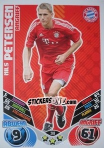 Sticker Nils Petersen - German Football Bundesliga 2011-2012. Match Attax n. 249 - Topps