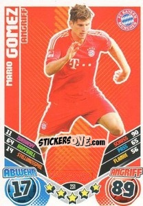 Cromo Mario Gomez - German Football Bundesliga 2011-2012. Match Attax - Topps