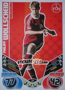 Sticker Philipp Wollscheid - German Football Bundesliga 2011-2012. Match Attax - Topps