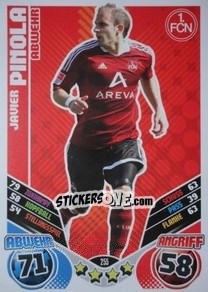 Cromo Javier Pinola - German Football Bundesliga 2011-2012. Match Attax - Topps