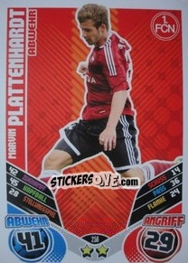 Sticker Marvin Plattenhardt - German Football Bundesliga 2011-2012. Match Attax n. 258 - Topps