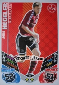 Sticker Jens Hegeler - German Football Bundesliga 2011-2012. Match Attax - Topps