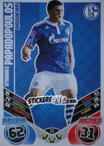 Sticker Kyriakos Papadopoulos - German Football Bundesliga 2011-2012. Match Attax n. 272 - Topps