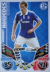 Sticker Benedikt Howedes - German Football Bundesliga 2011-2012. Match Attax n. 275 - Topps