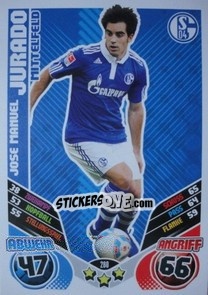 Sticker Jose Manuel Jurado - German Football Bundesliga 2011-2012. Match Attax n. 280 - Topps
